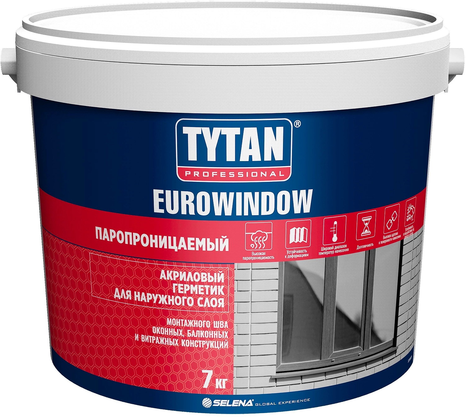 TYTAN Professional EUROWINDOW Герметик Акриловый Наружный 7кг белый