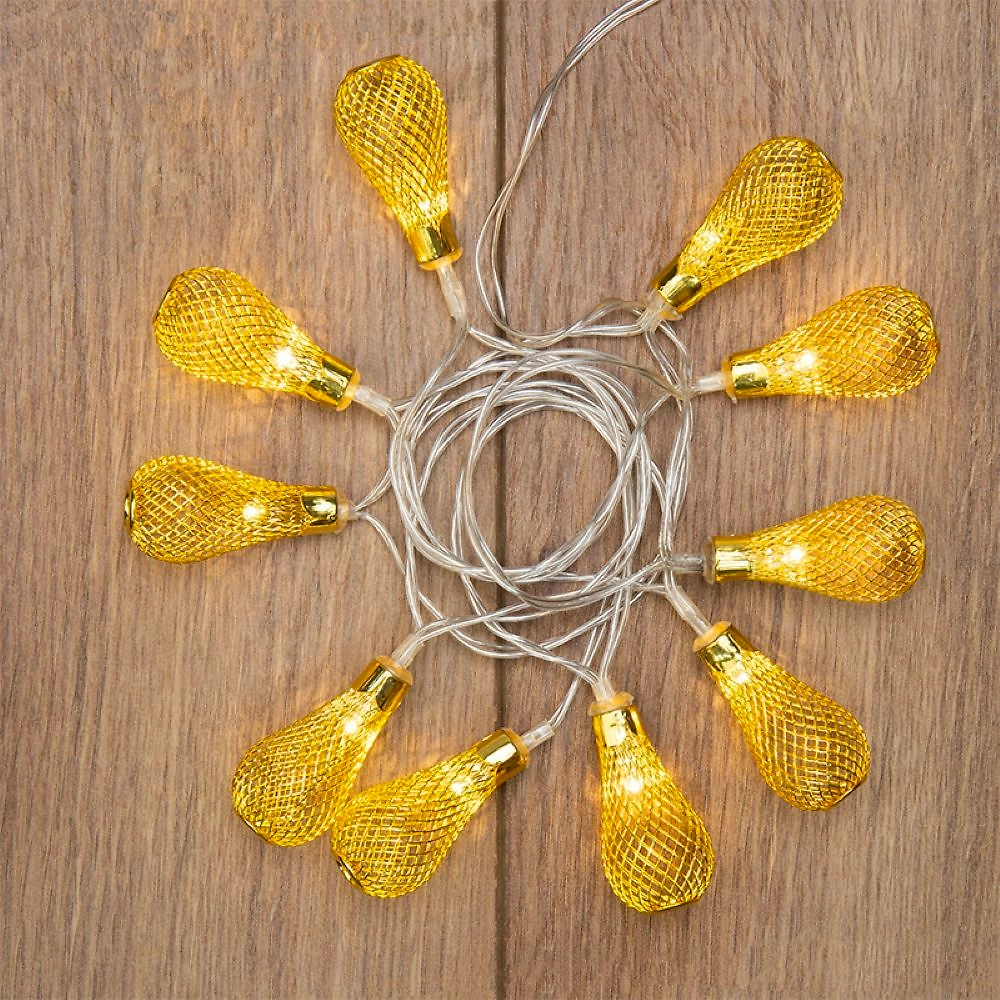 Гирлянда светодиодная Neon-Night Восточные фонарики 10 LED желтые 1,5 метра