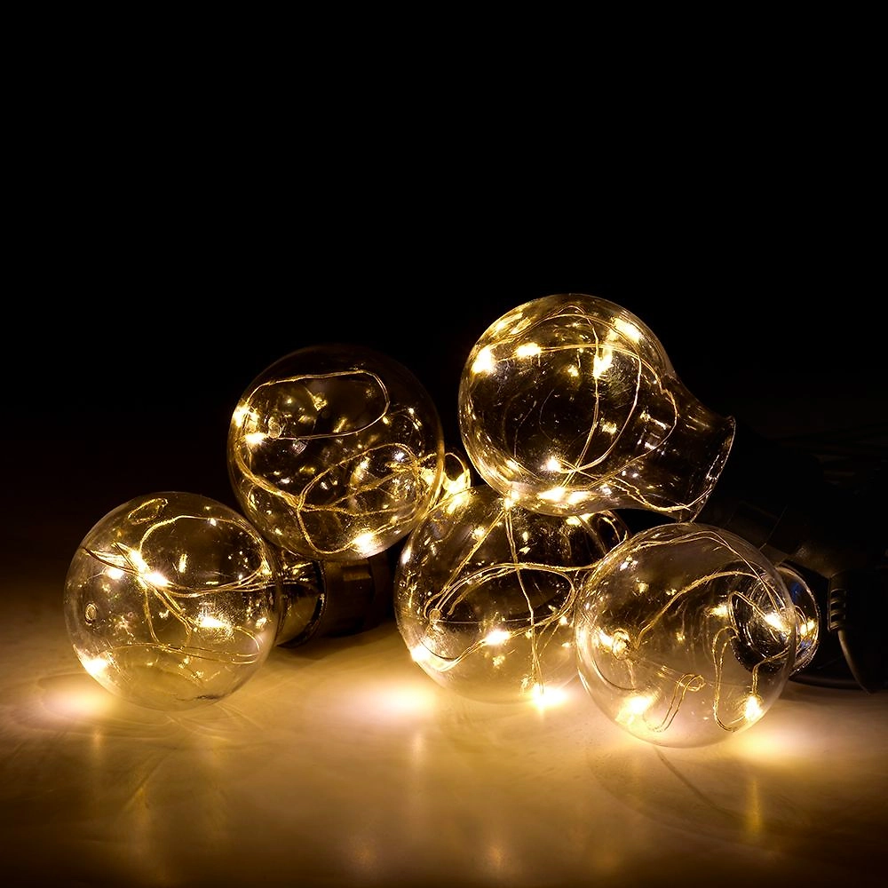 Электрогирлянда VEGAS Ретро лампы 25 теплых LED ламп 5 ламп 8 режимов