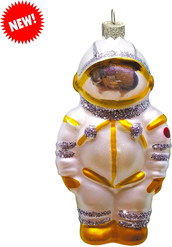 Ёлочная игрушка Коломеев Космонавт 11 см в подарочной упаковке