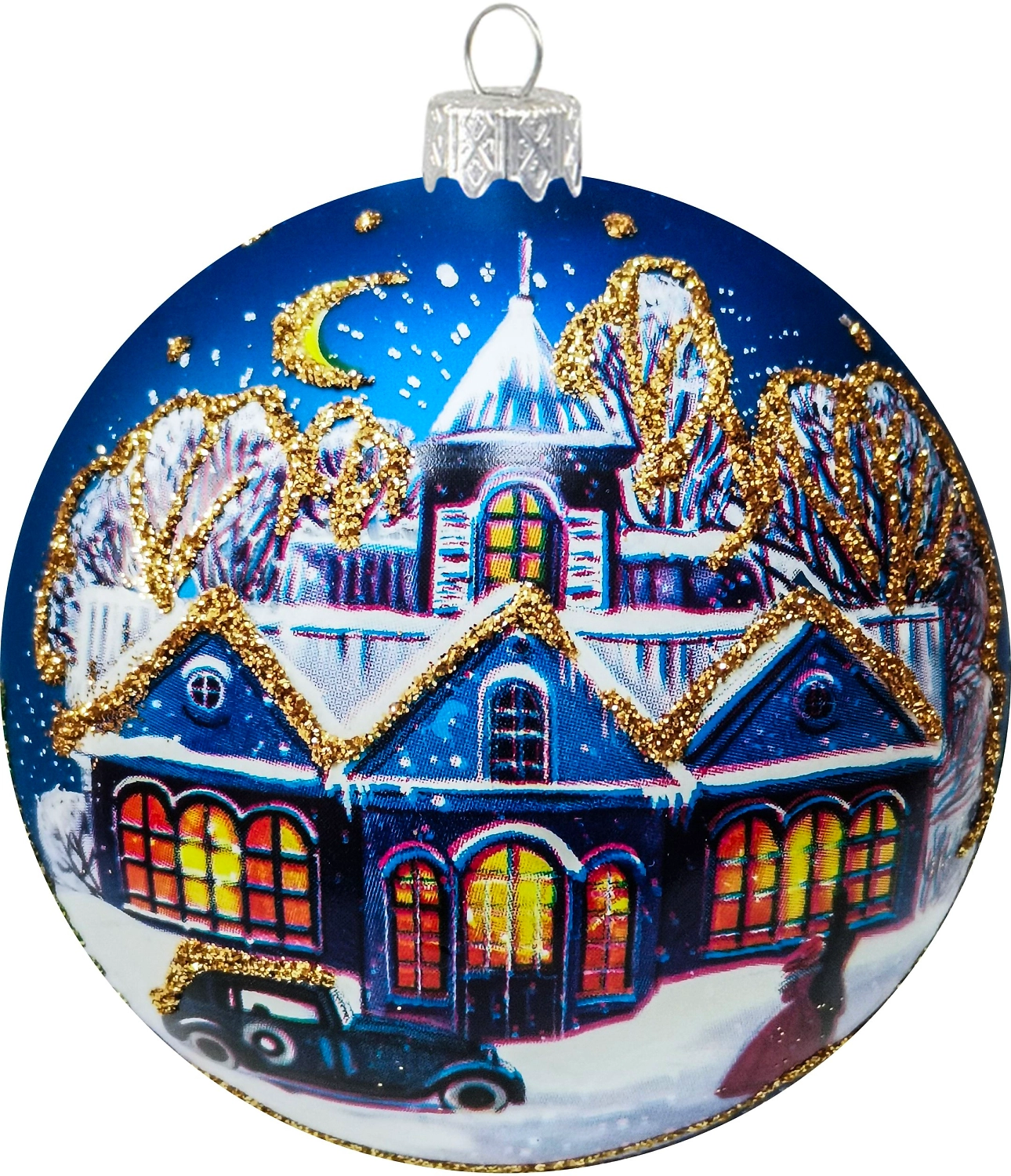 Новогодний шар Коломеев Рождественская ночь 6,5 см в подарочной упаковке