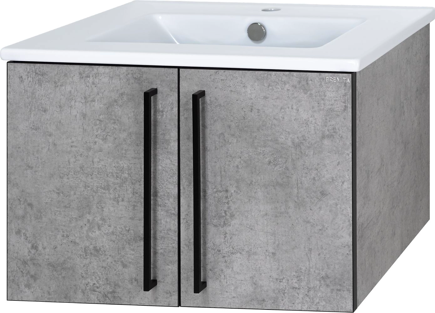 Тумба напольная под раковину MISTY ROCK 72x40.5 МДФ светло-серый 