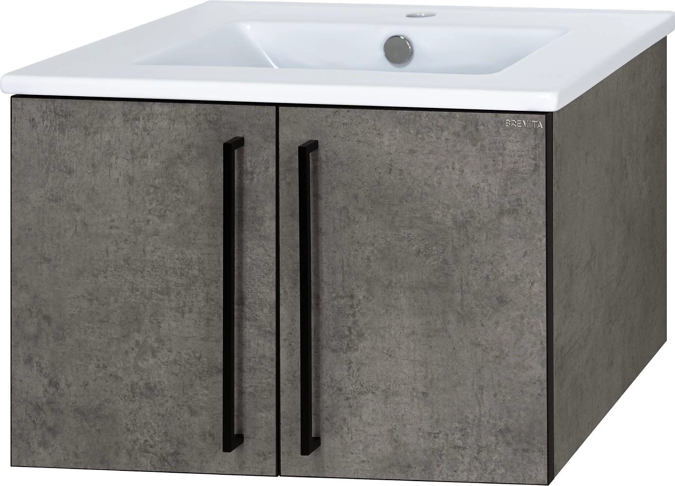 Тумба напольная под раковину MISTY ROCK 58x40.5 МДФ темно-серый 