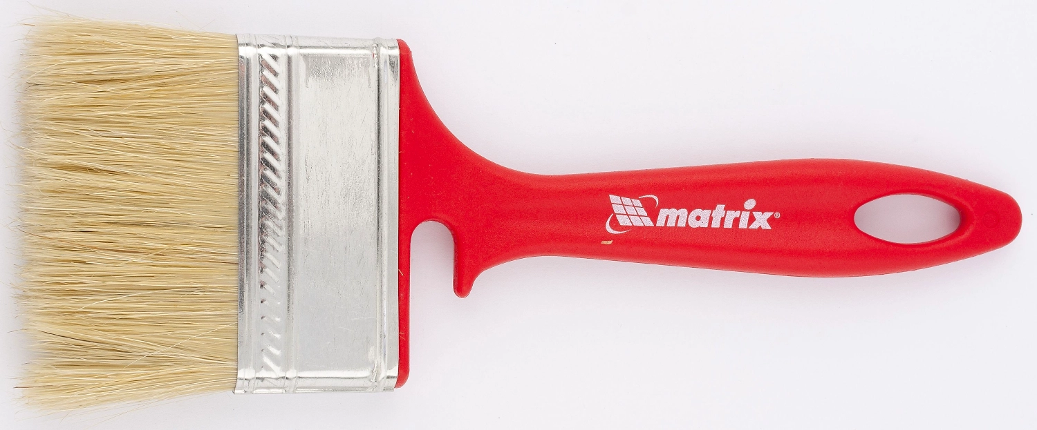 Кисть флейцевая для эмалей Matrix натуральная щетина 70х12 мм 