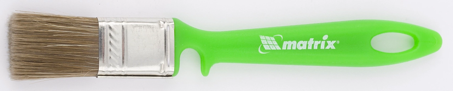 Кисть флейцевая для работ по дереву Matrix смешанная щетина 25х10 мм 