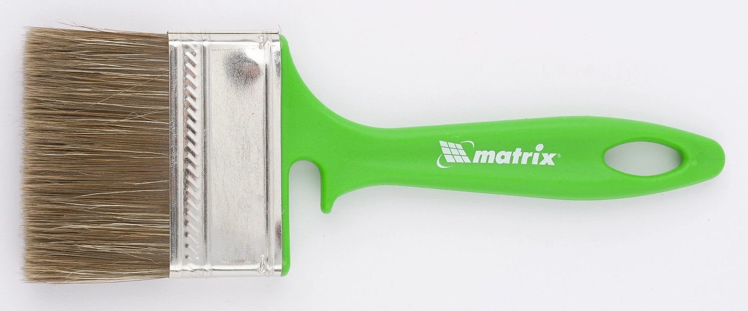 Кисть флейцевая для работ по дереву Matrix смешанная щетина 70х12 мм