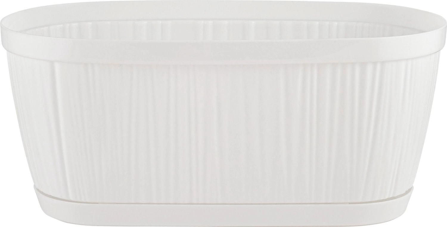 Горшок для цветов InGreen BARCELONA 2,7л, 275х145мм овальный белый