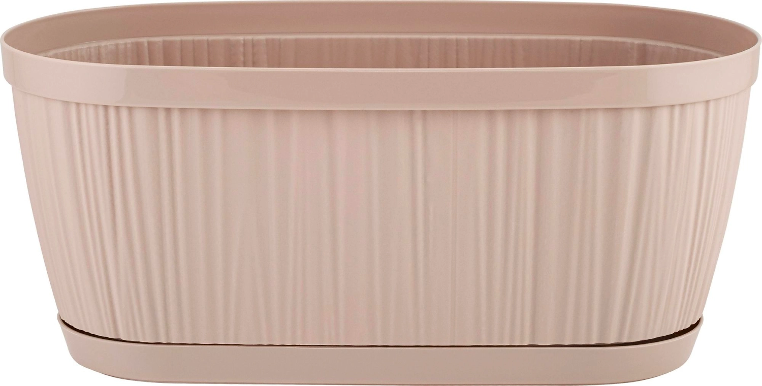 Горшок для цветов InGreen BARCELONA 2,7л, 275х145мм овальный молочный шоколад