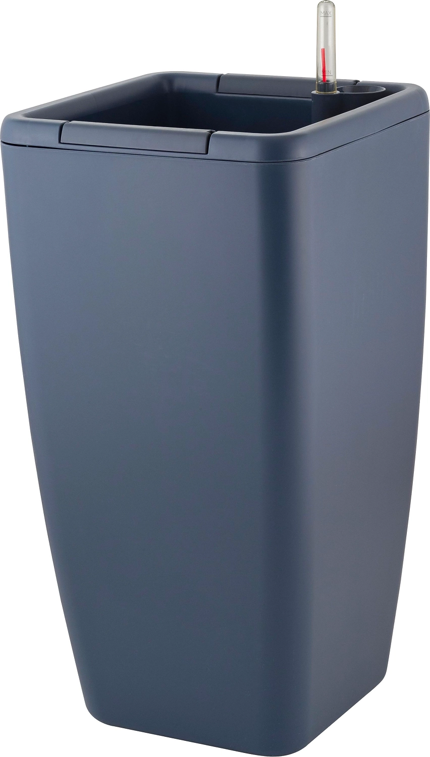 Горшок с автополивом InGreen Munchen 20л  8л, квадратный, вулканический серый