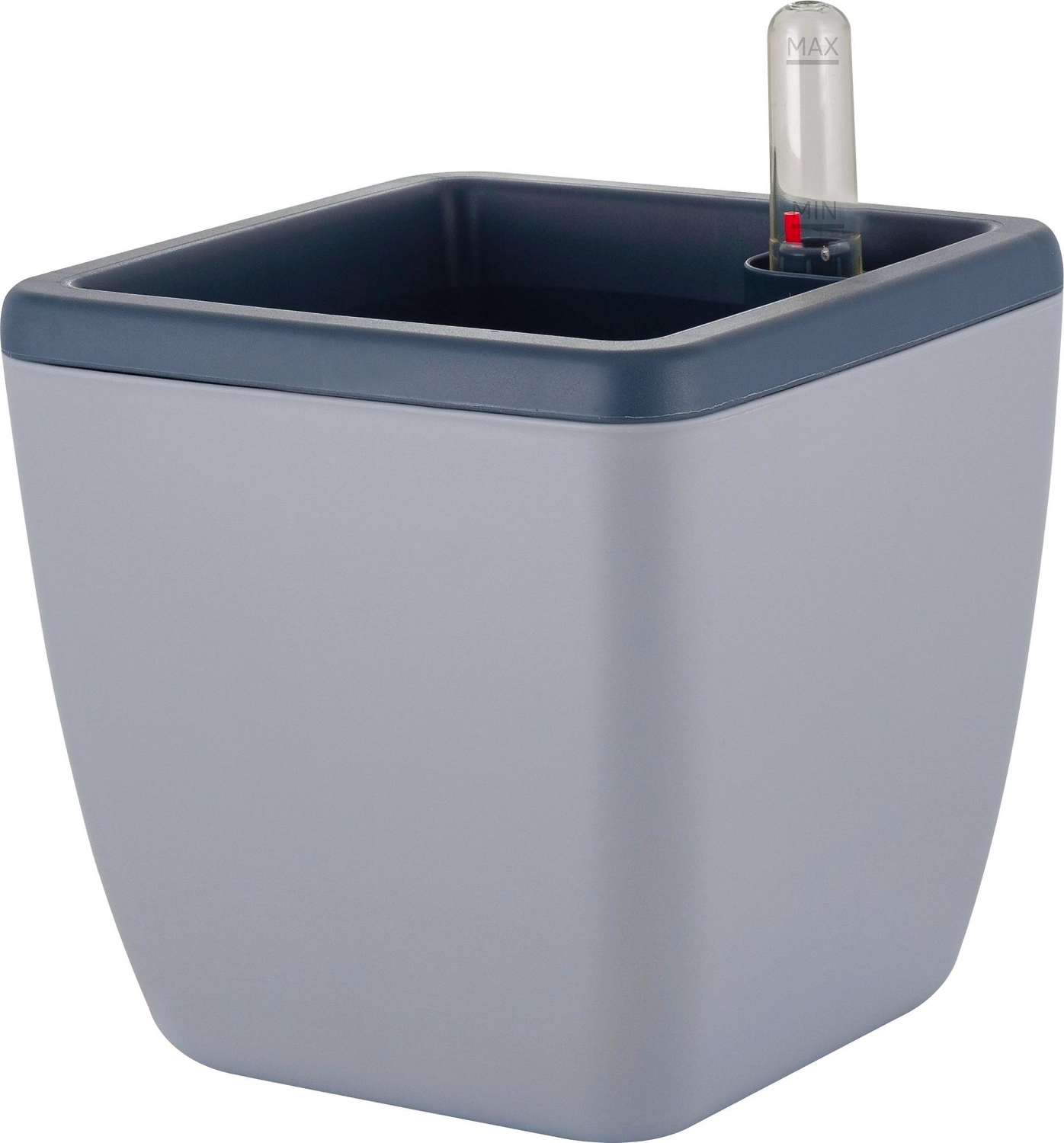 Горшок с автополивом InGreen Munchen 1,5л  0,85л, квадратный, Утренний туман