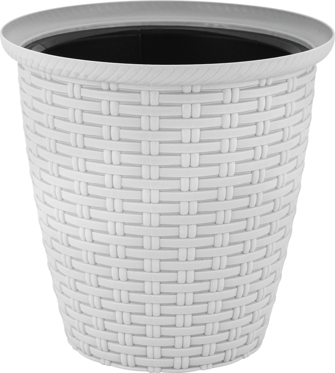 Кашпо Rattan D 185мм/3 л с внутренним горшком 1,5 л Утренний туман