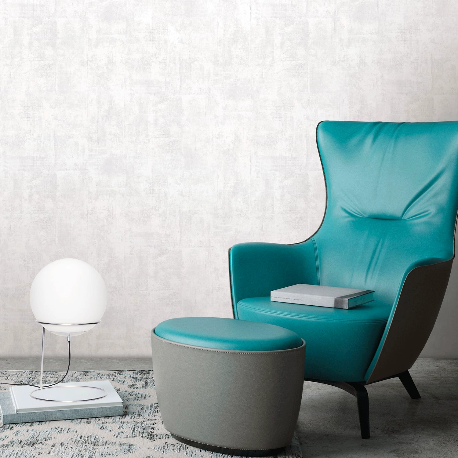 Обои виниловые Артекс Бетон 10,05х1,06 м, светло-серый