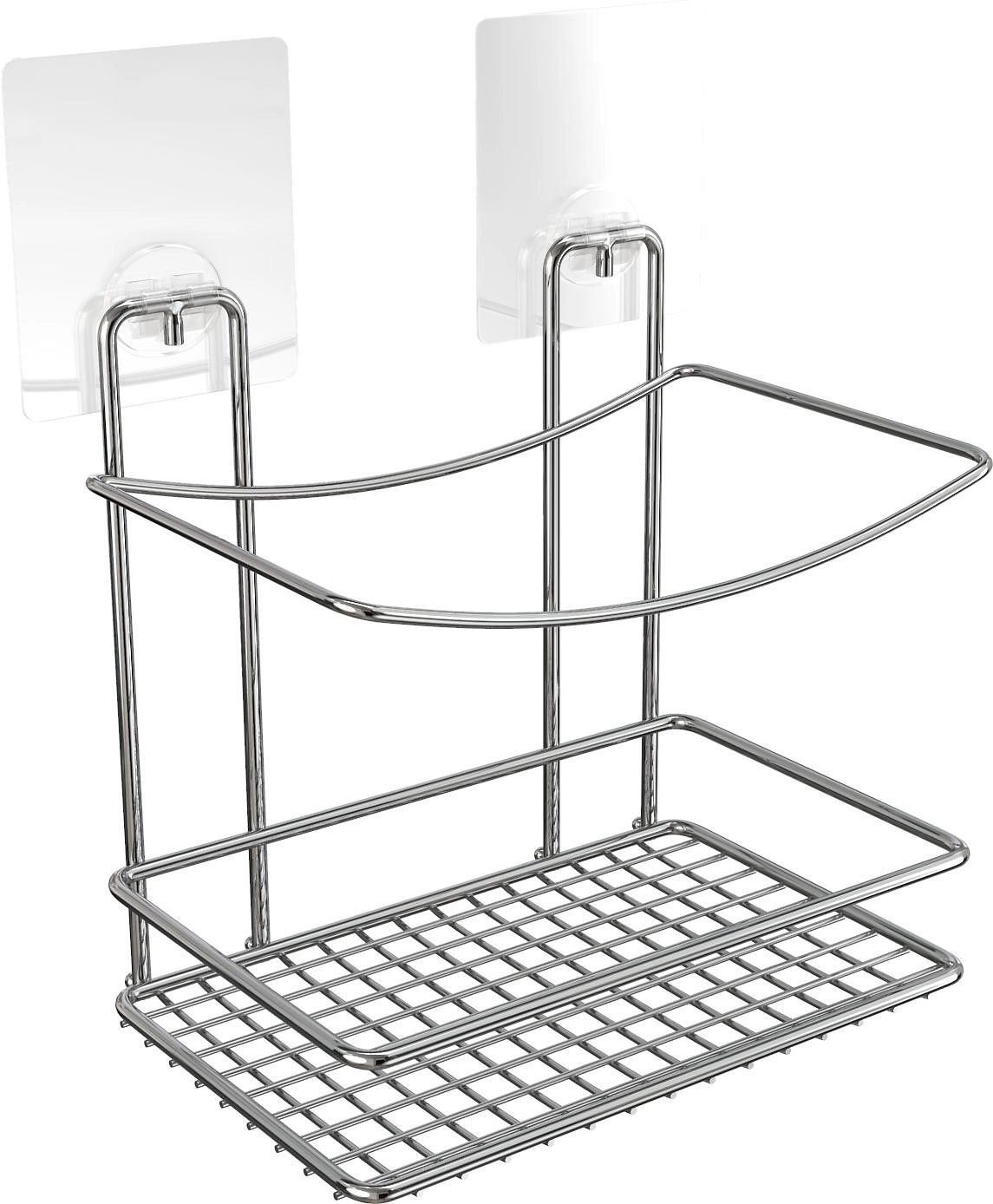 Полка-решетка Высокая для ванной настенная на силиконовом креплении Kleber Lite