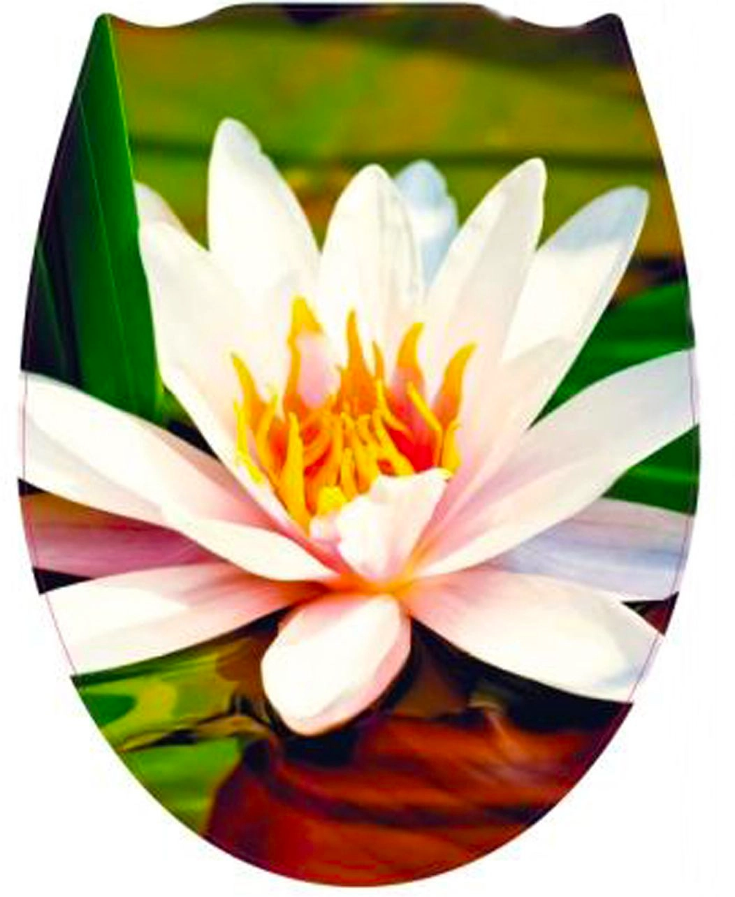 Крышка для унитаза фотопринт Fora Лотос