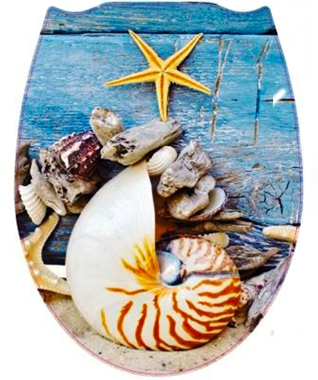 Крышка для унитаза фотопринт Fora Морской