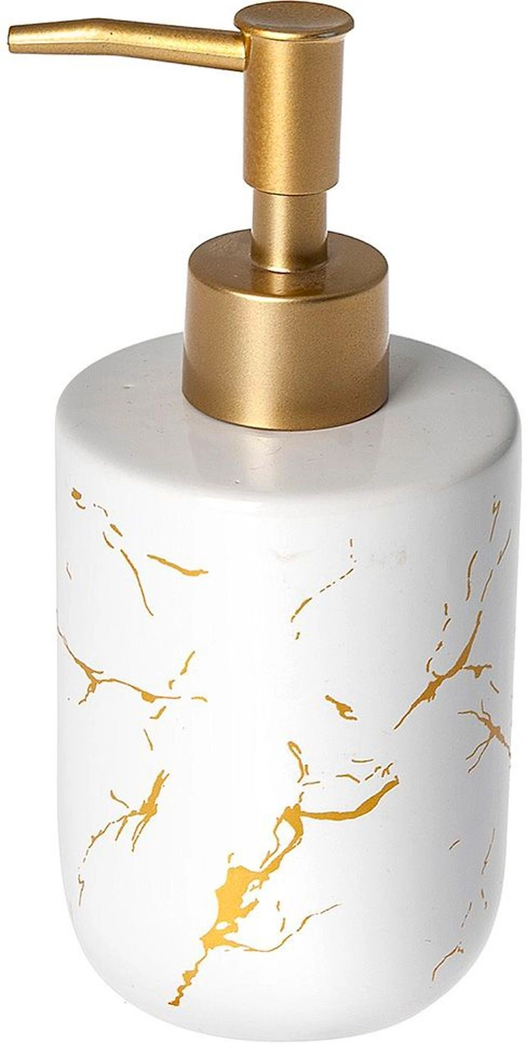 Диспенсер для жидкого мыла Fresh code Мрамор матовое золото
