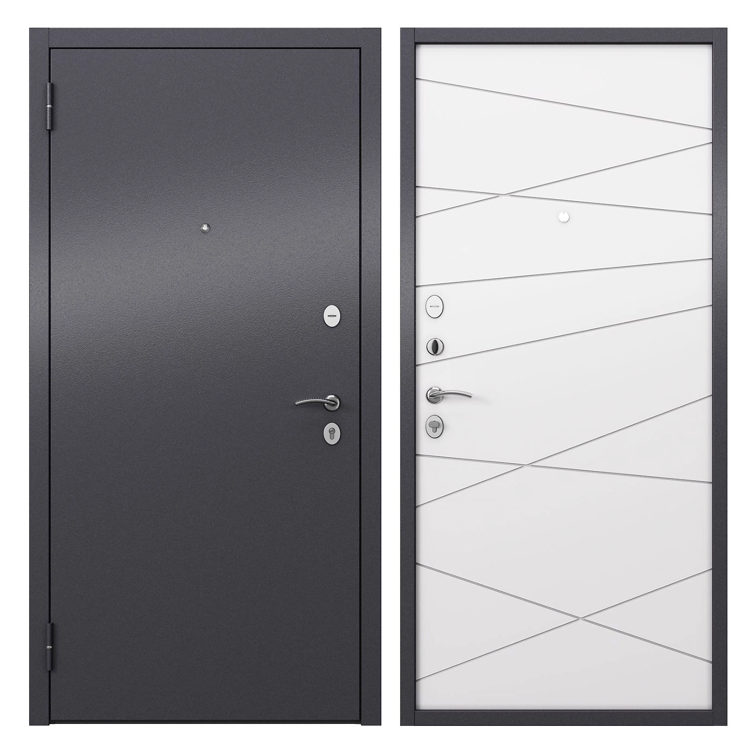 Дверь металлическая Казанский завод входная Энигма, 205х96 см, левая