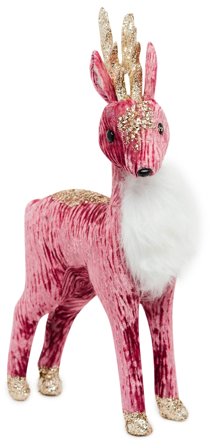 Новогоднее украшение Олень бордовый 21x9x37 см