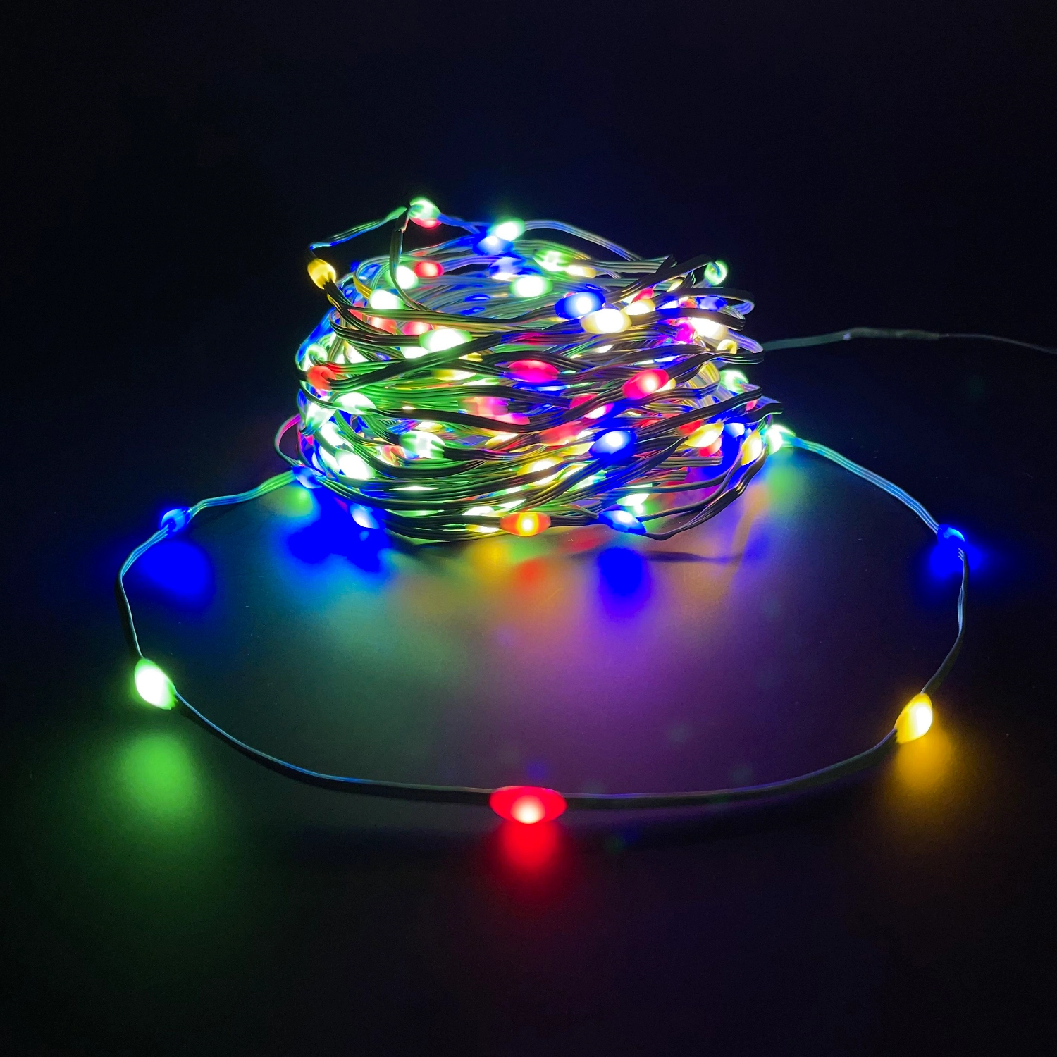 Гирлянда String light капли мультиколор 200 ламп, 8 функций, длина 1500 см
