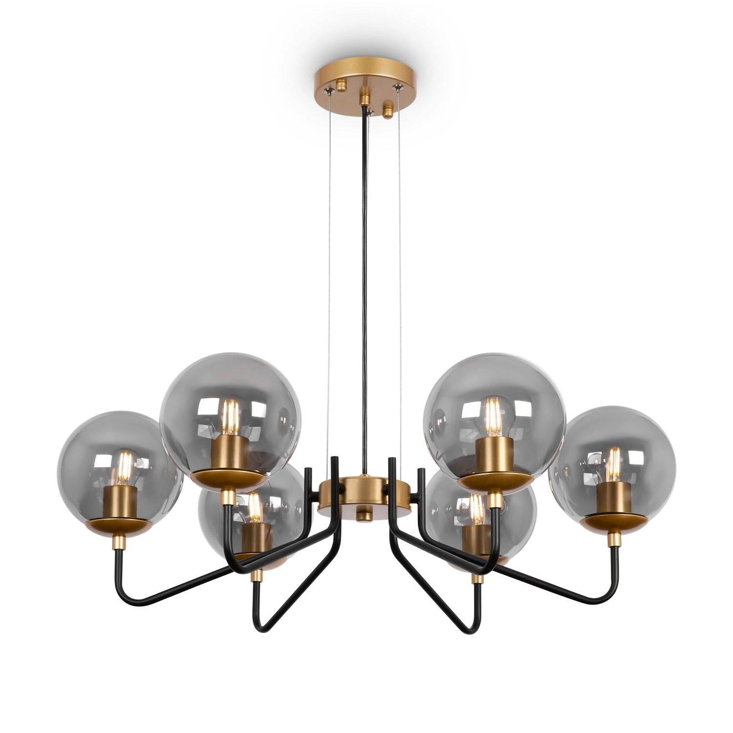 Подвес Freya Moricio кухонный 6хЕ27, черный, золото