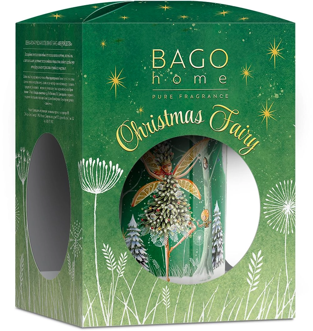 Свеча ароматическая BAGO home  ФЕЯ РОЖДЕСТВА 132 гр