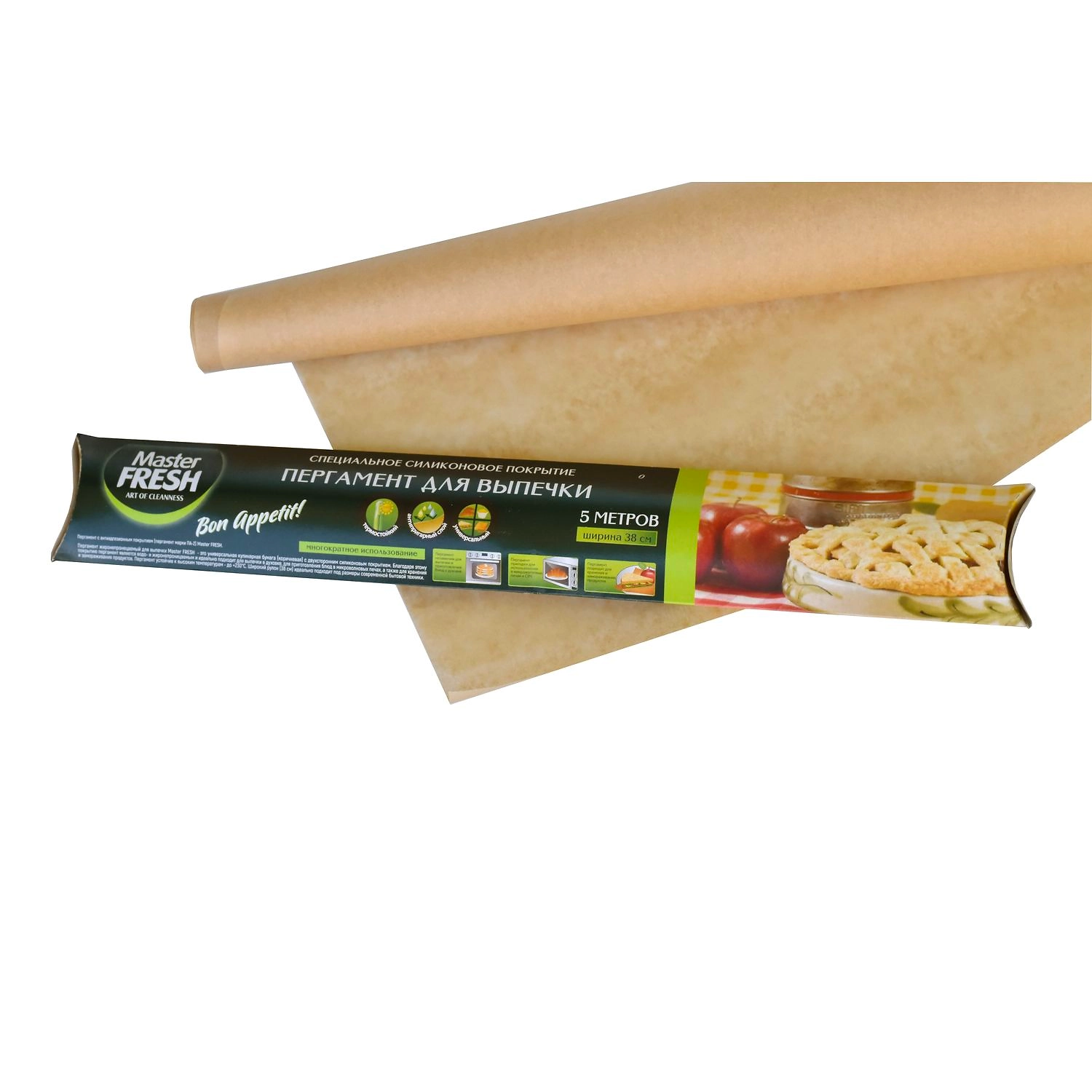 Пергамент Mr. Fresh Европейский для выпечки, силиконизированный, 5 х 0,38 м