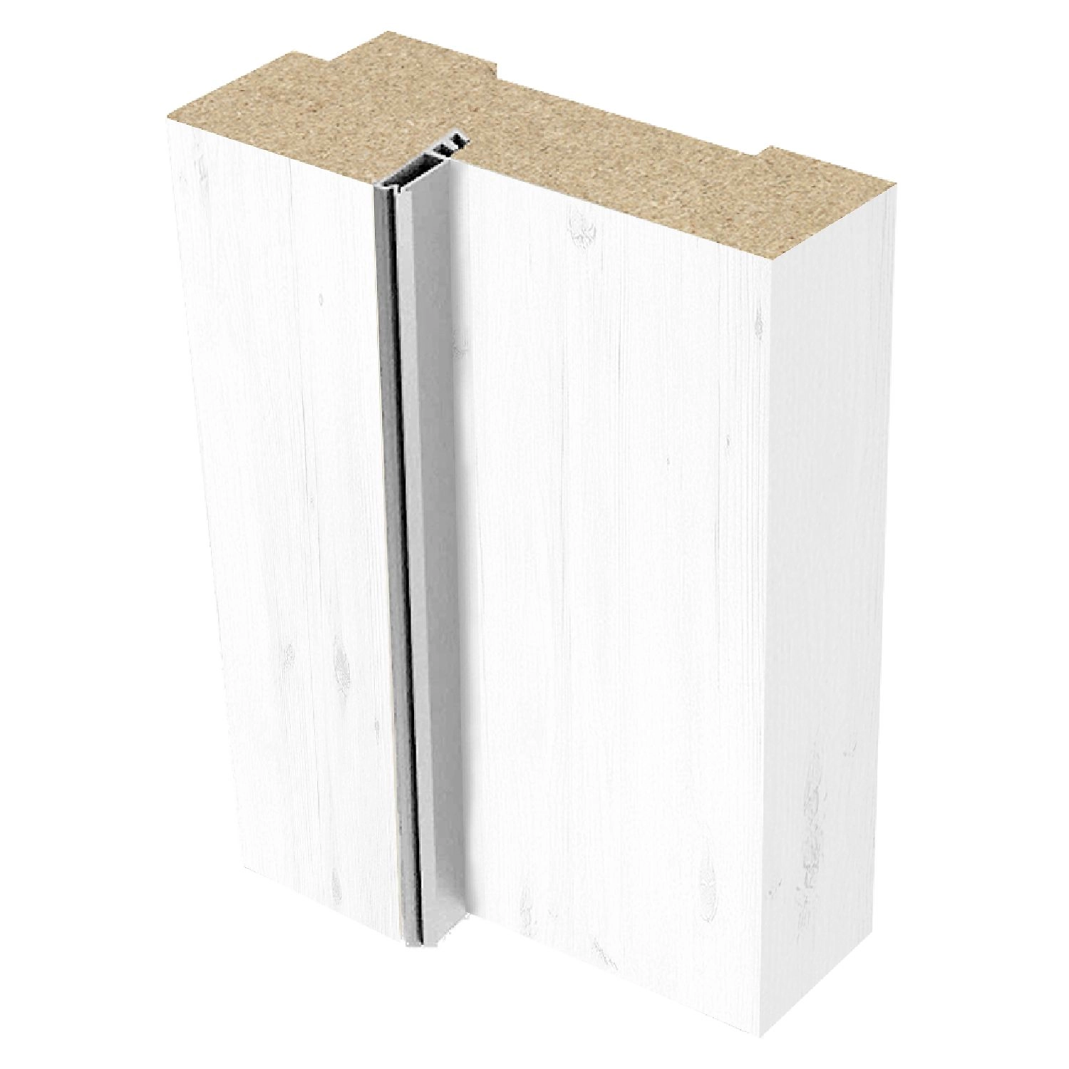 Коробка дверная Verda квадратная с уплотнителем МДФ 32х70, дуб империал белый