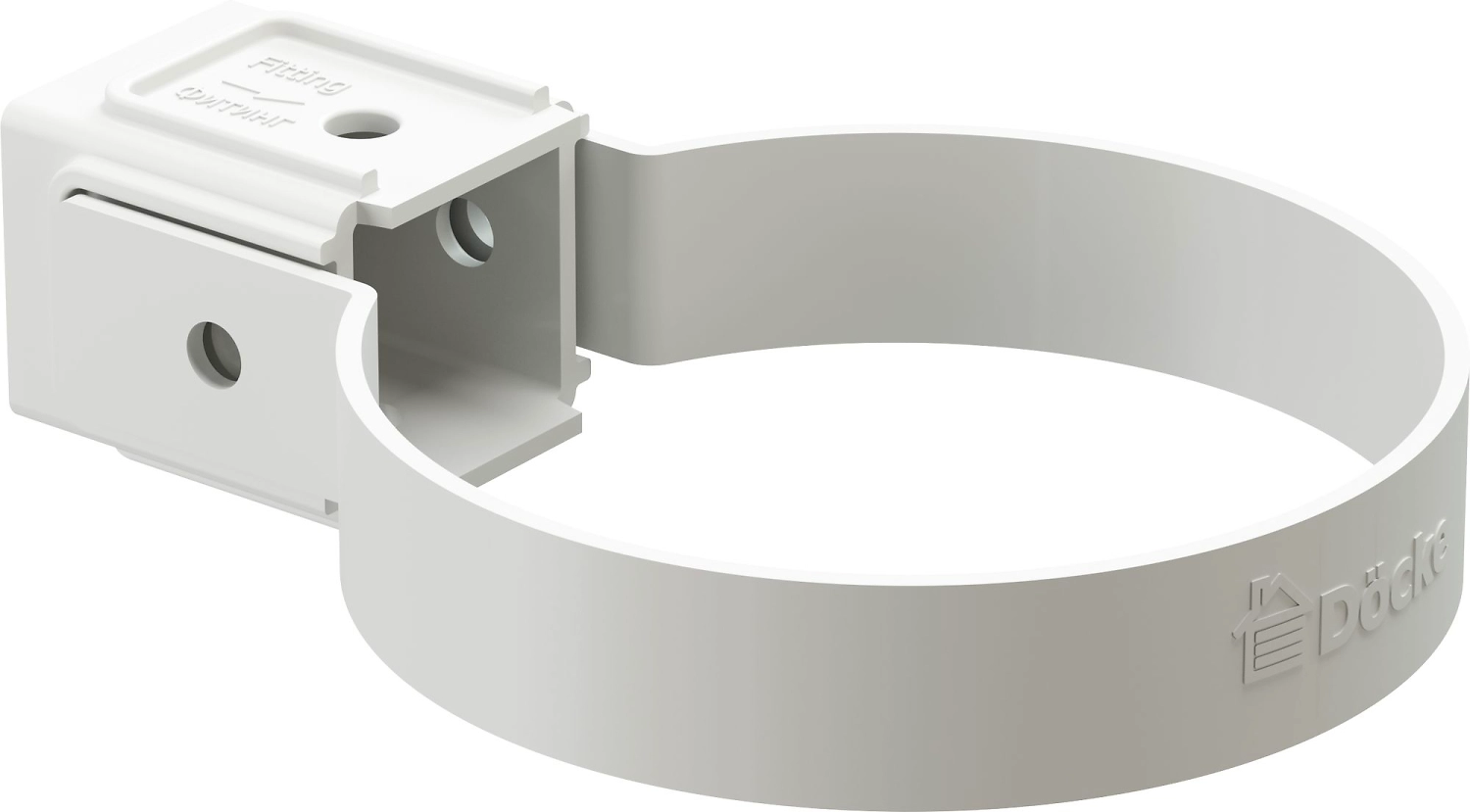 Хомут трубы DOCKE белый