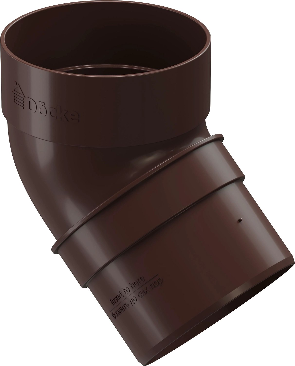 Колено трубы 45 град. DOCKE темно-коричневый