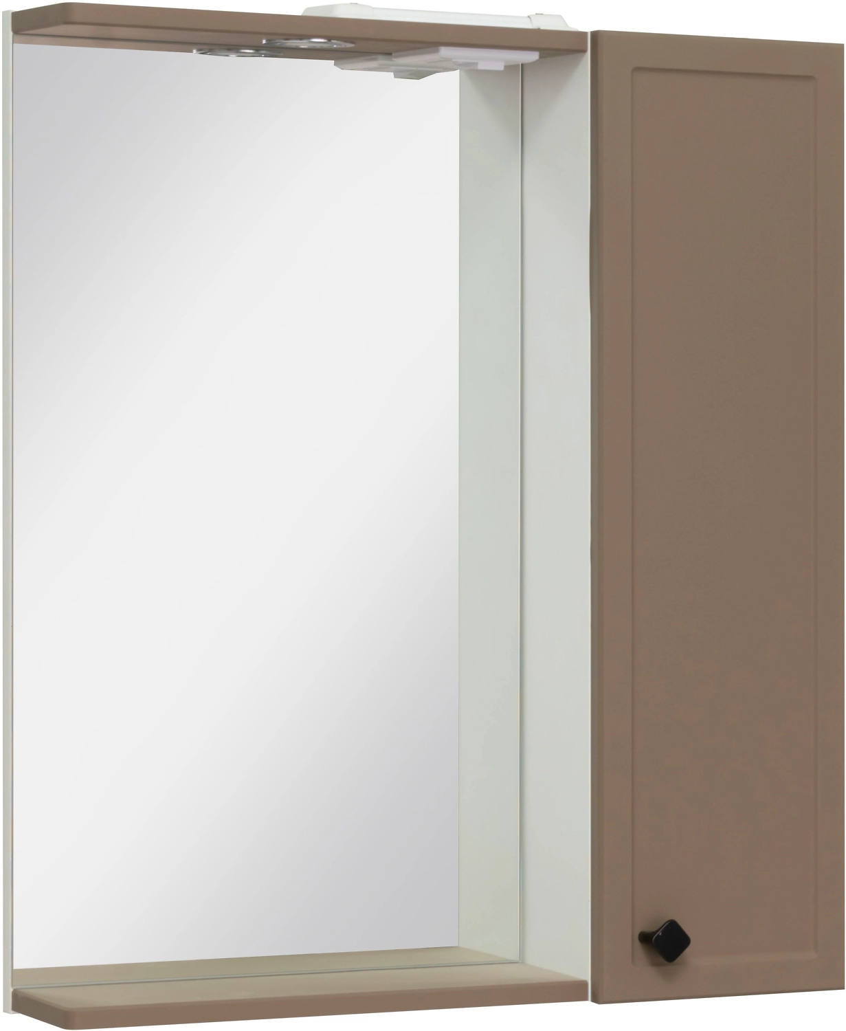 Шкаф зеркальный Runo Римини 65, 65x75 см бежевый