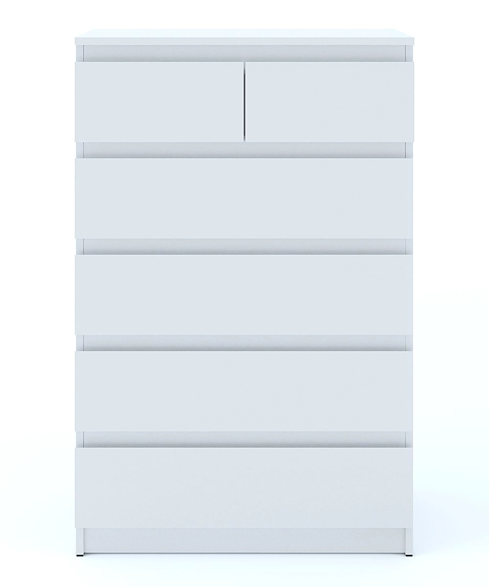 Комод Феликс 6 ящиков напольный 80х48х123 см, белый
