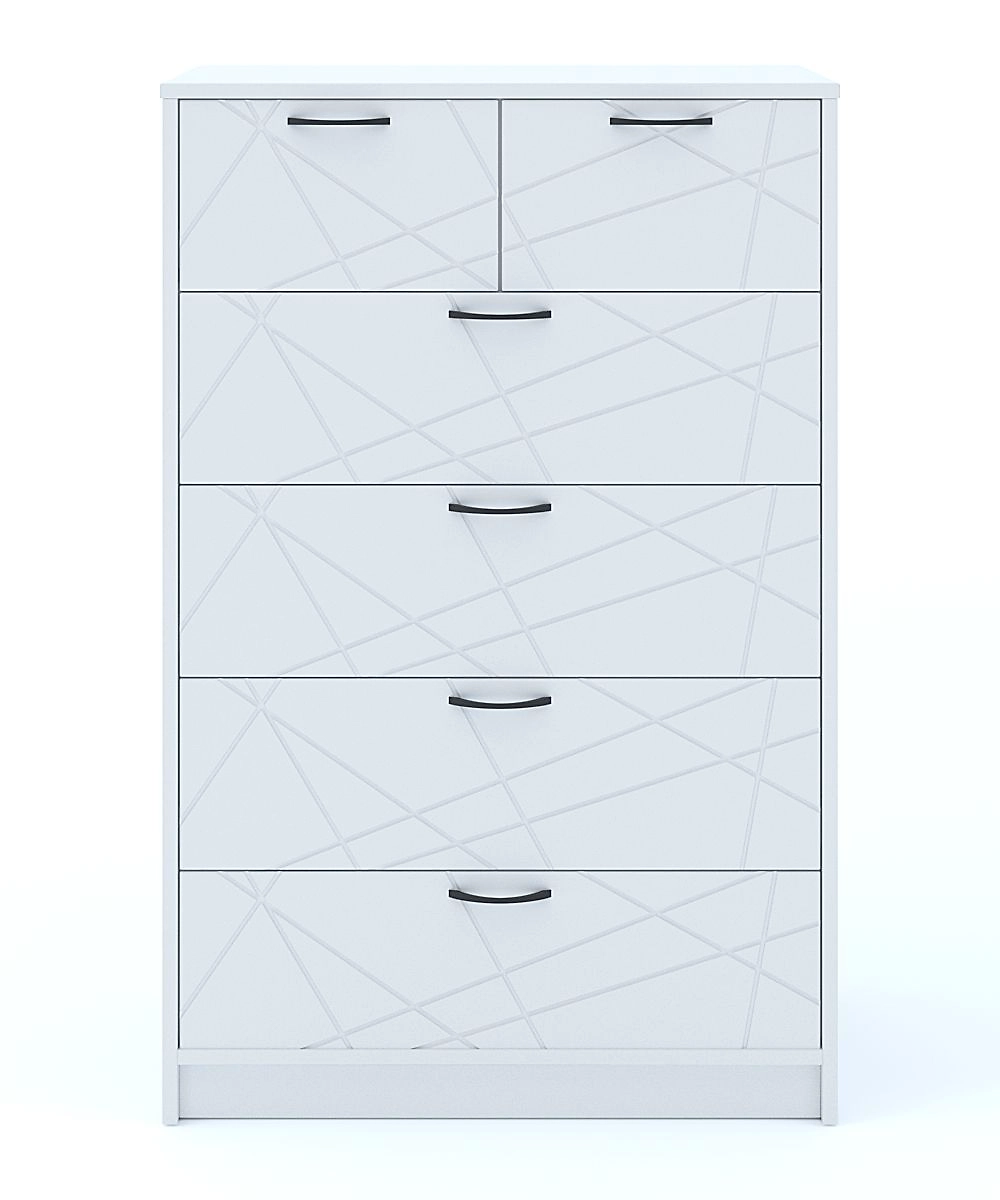 Комод напольный Феликс 6 ящиков 80х48х123 см, белый