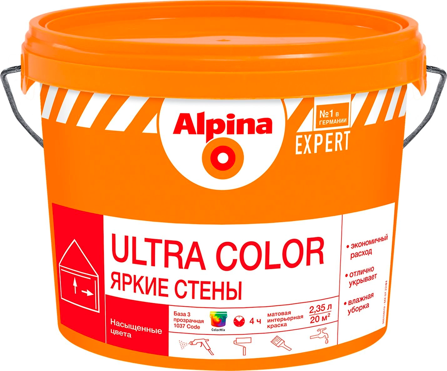 Краска интерьерная Alpina Ultra База 3 прозрачная 2,35 л