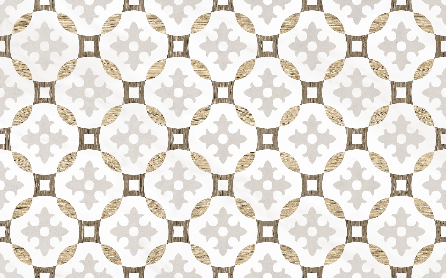 Декор Unitile Life МИКС бежевый пэчворк 25х40 см