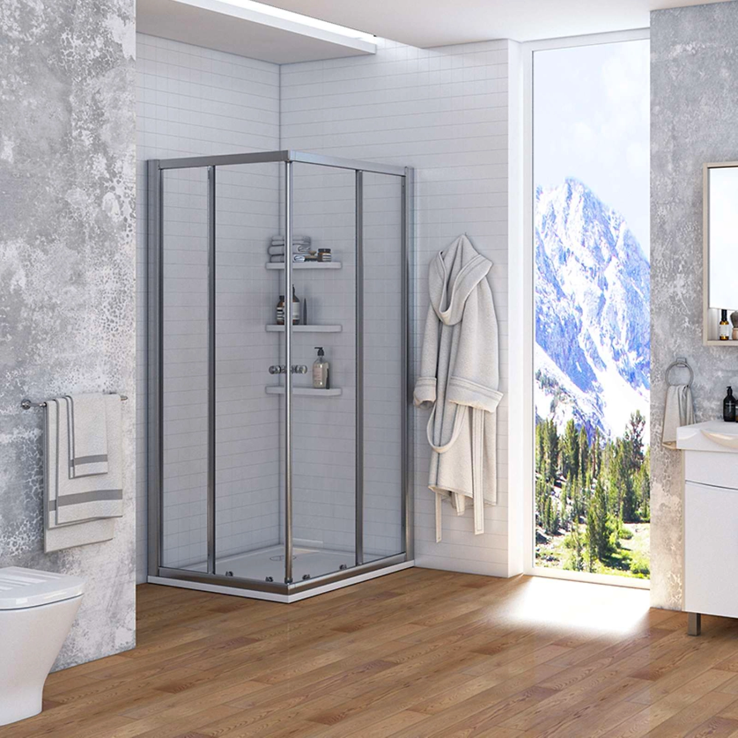 Душевой уголок Акватон квадратный 90х90х200 см