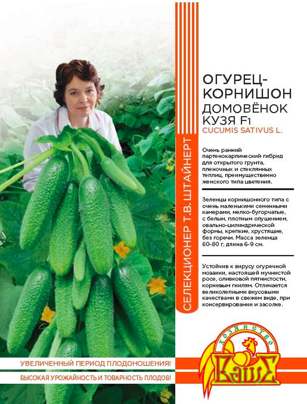 Семена ОГУРЕЦ ДОМОВЁНОК КУЗЯ F1 10 ШТ