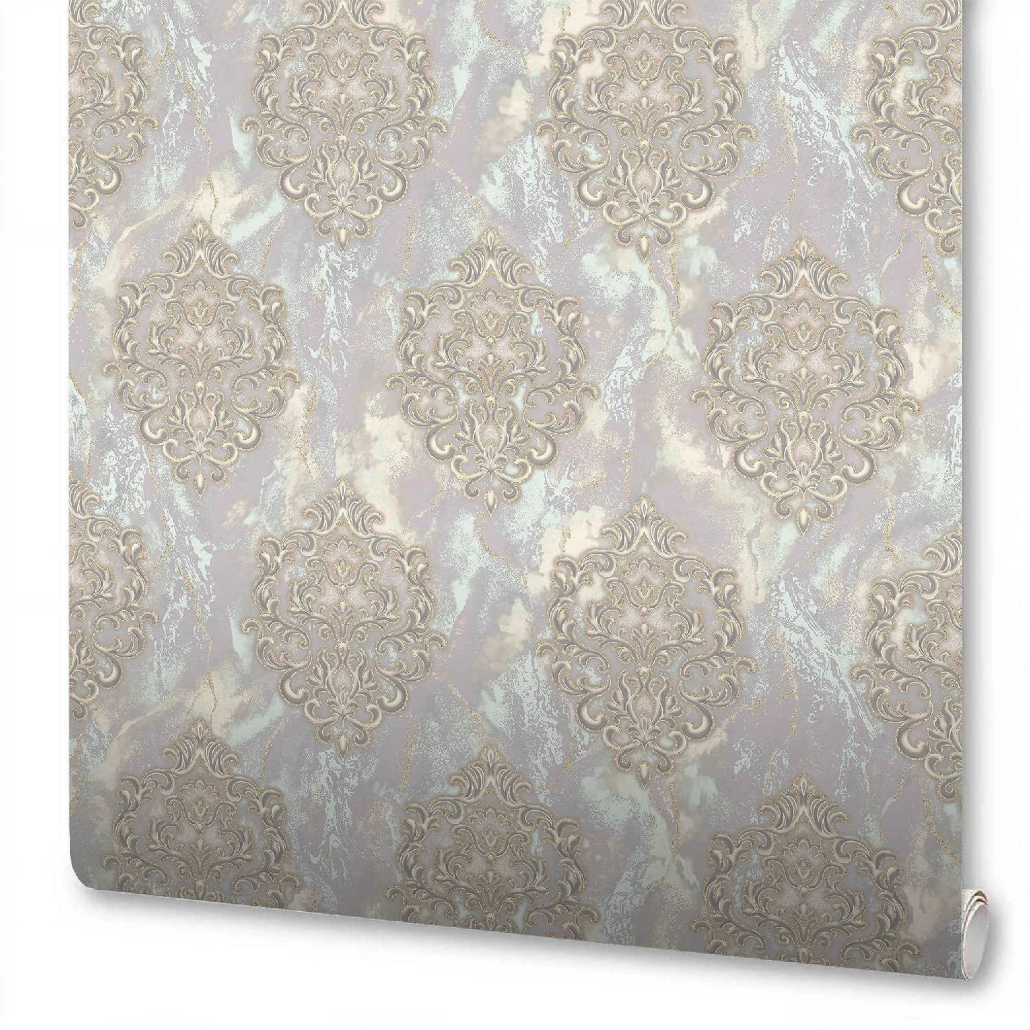 Обои виниловые WallSecret Botticelli 8638-28 1,06х10,05 м, зелёные