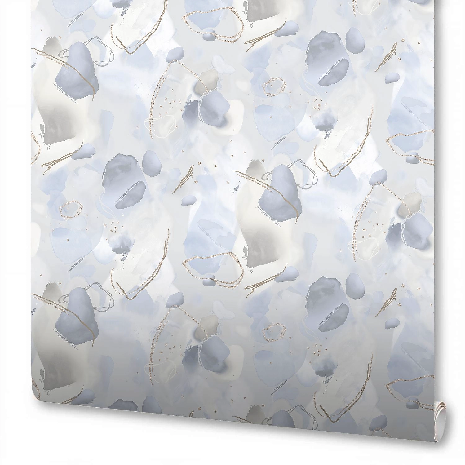 Обои виниловые WallSecret Galaxy 8640-20 1,06х10,05 м, серо-голубые