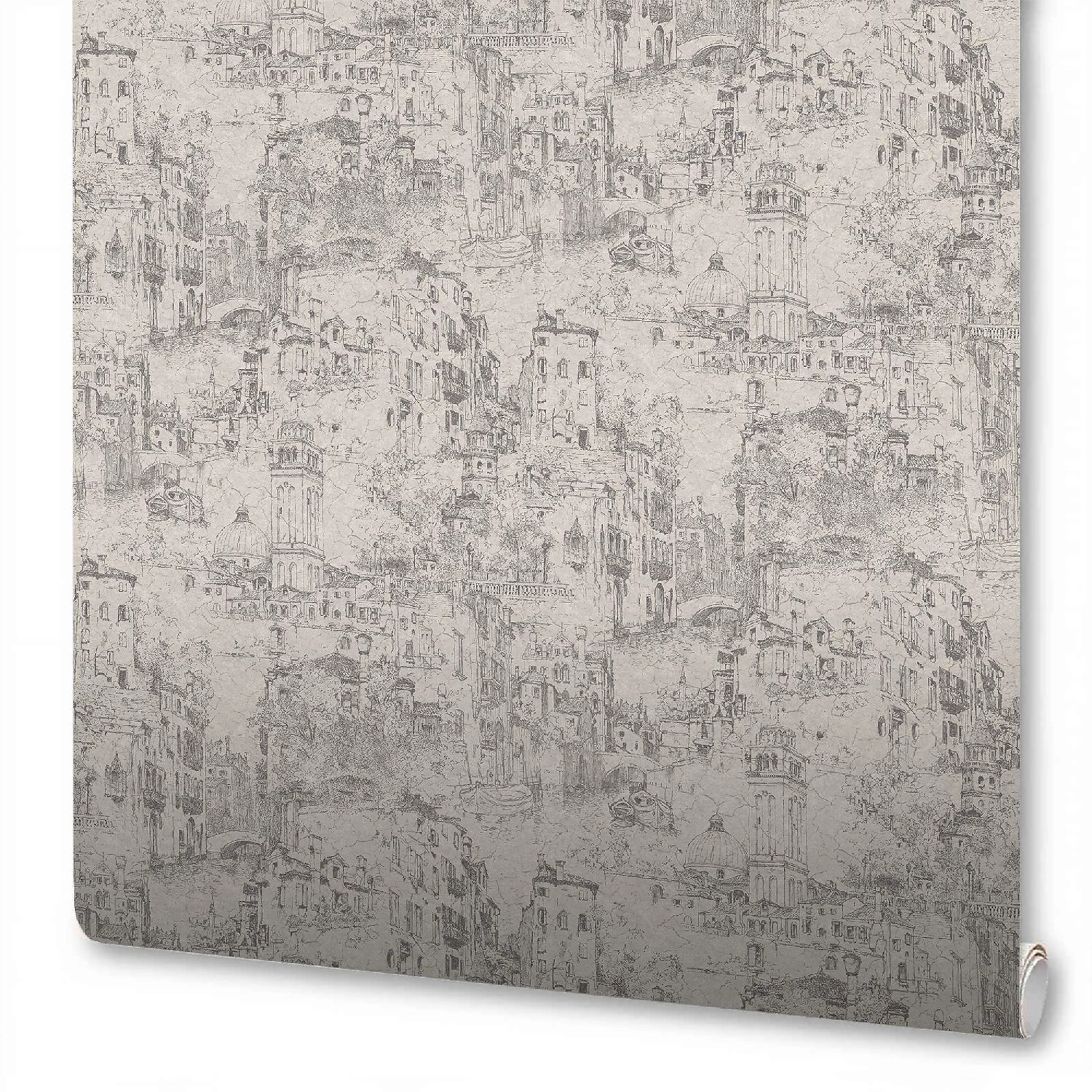 Обои виниловые WallSecret Luciano 8642-13 1,06х10,05 м, серо-кофейные