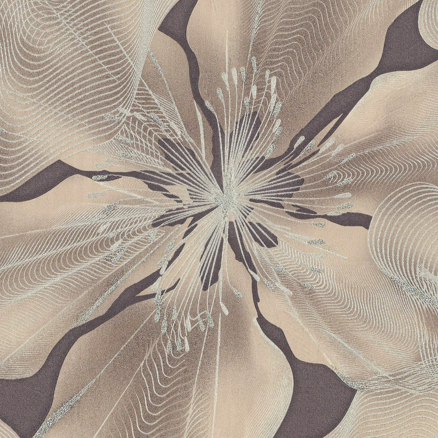 Обои виниловые Euro Decor Glossy 1,06х10,05 м коричневые с рисунком