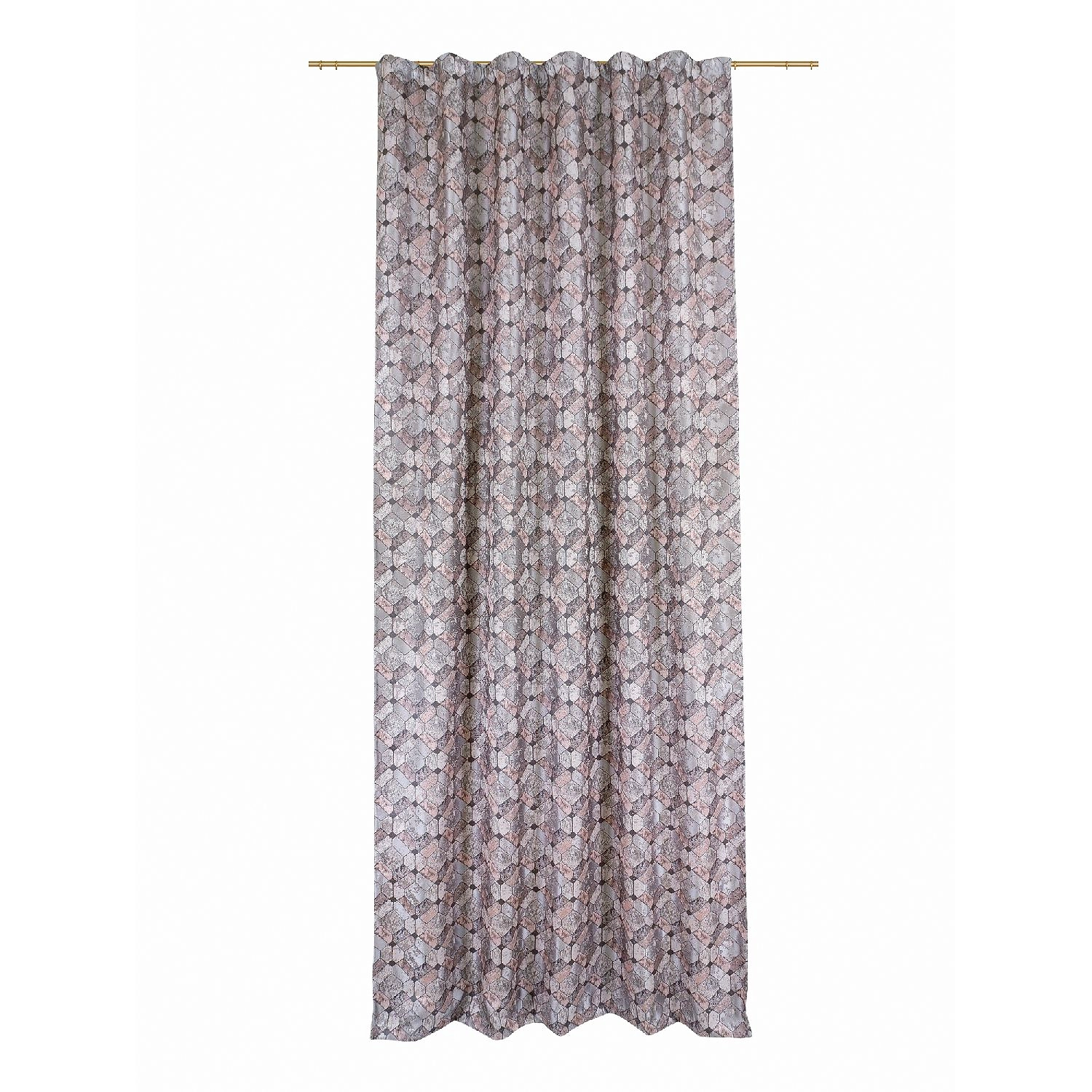 Штора Miamoza готовая жаккард 140х280 см, коричневый