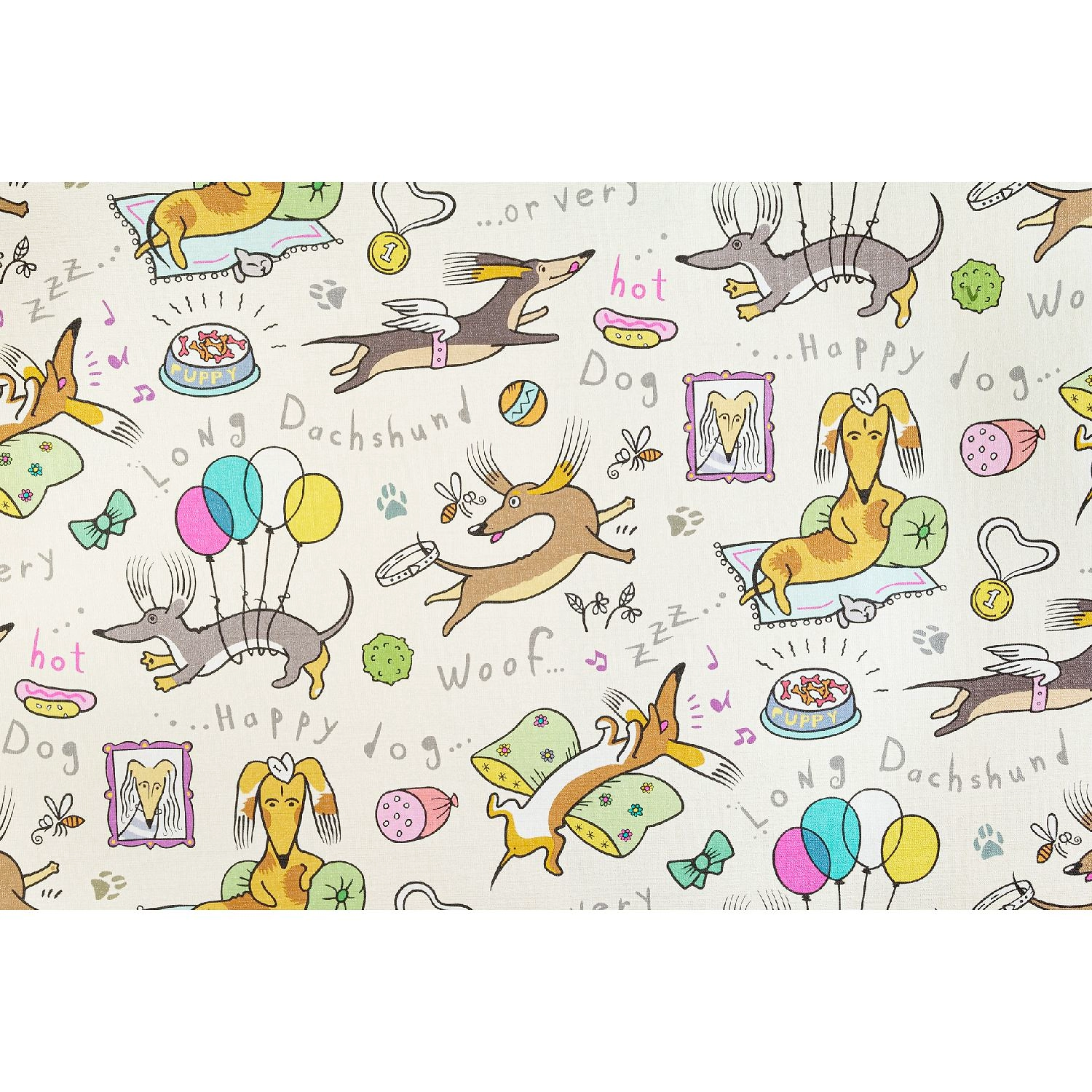 Обои Артекс виниловые Вес таксы 1,06х10,05 м, бежевый с рисунком