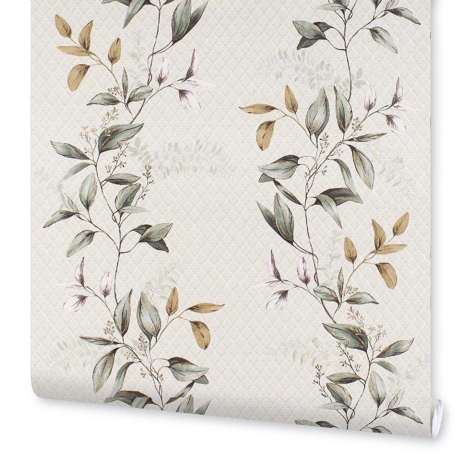 Обои бумажные дуплексные Светлана фон 831-04 0,53х10 м, зеленый