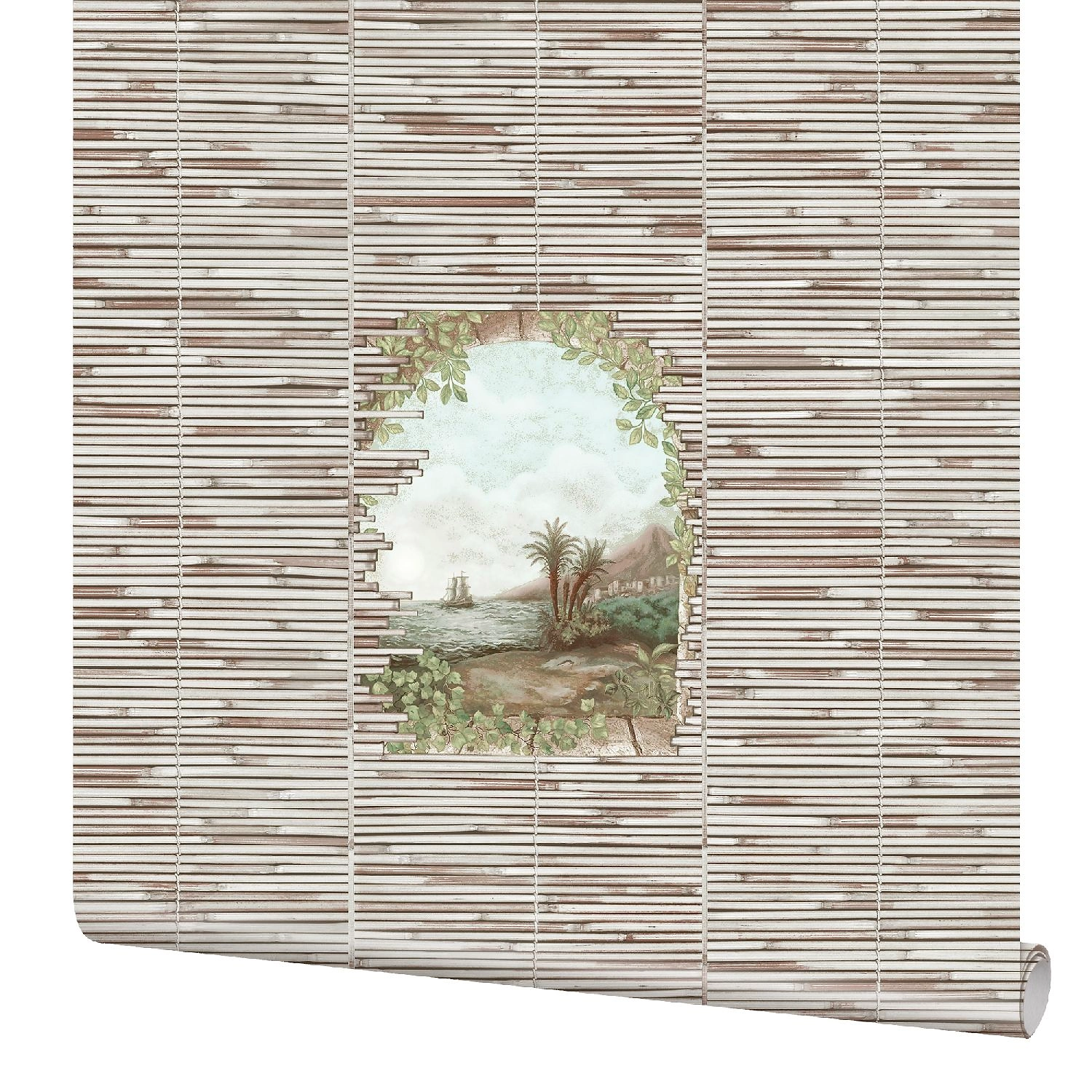 Обои виниловые Элизиум Пейзаж 0,53х10м, бежевый