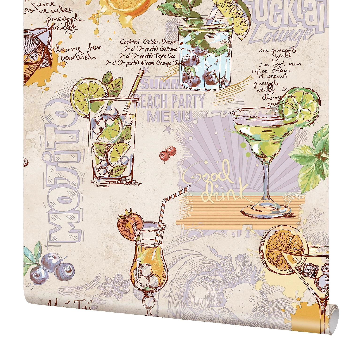 Обои виниловые Элизиум Санрайз 902801 0,53х10 м, бежевый