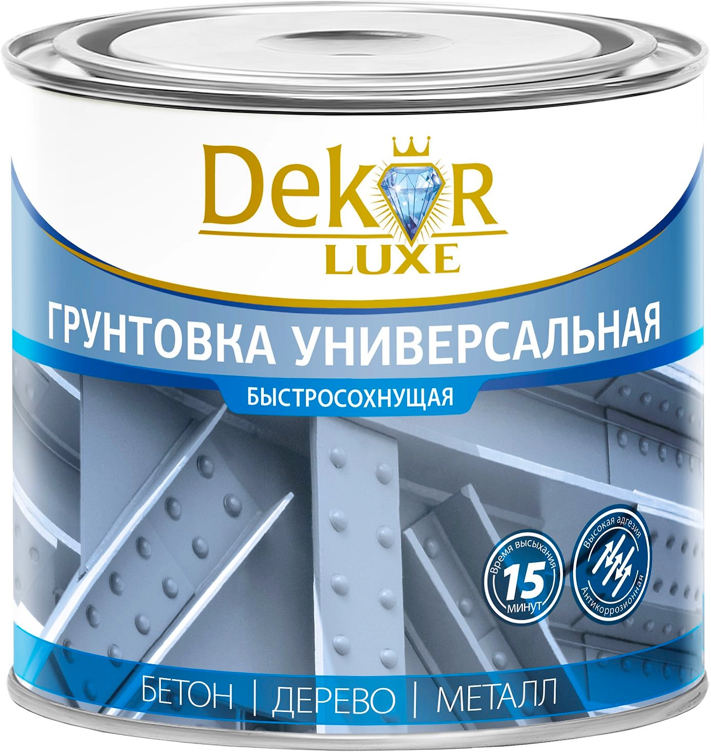 Грунтовка универсальная быстросохнущая DEKOR серая 1,9 кг