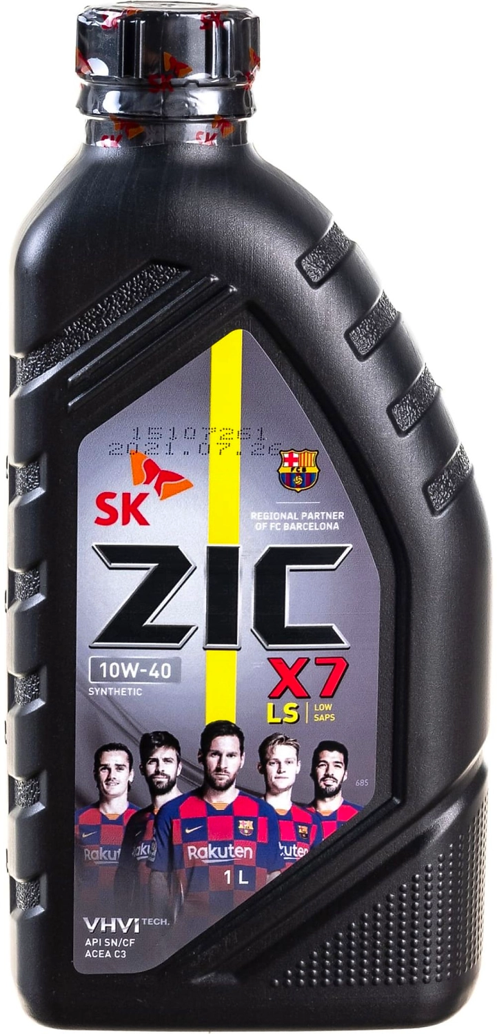 Масло моторное синтетическое ZIC X7LS10W-40 1Л