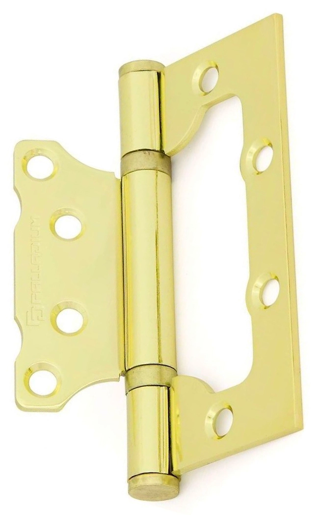 Дверная петля универсальная накладная Palladium 100х75х2,5 золото