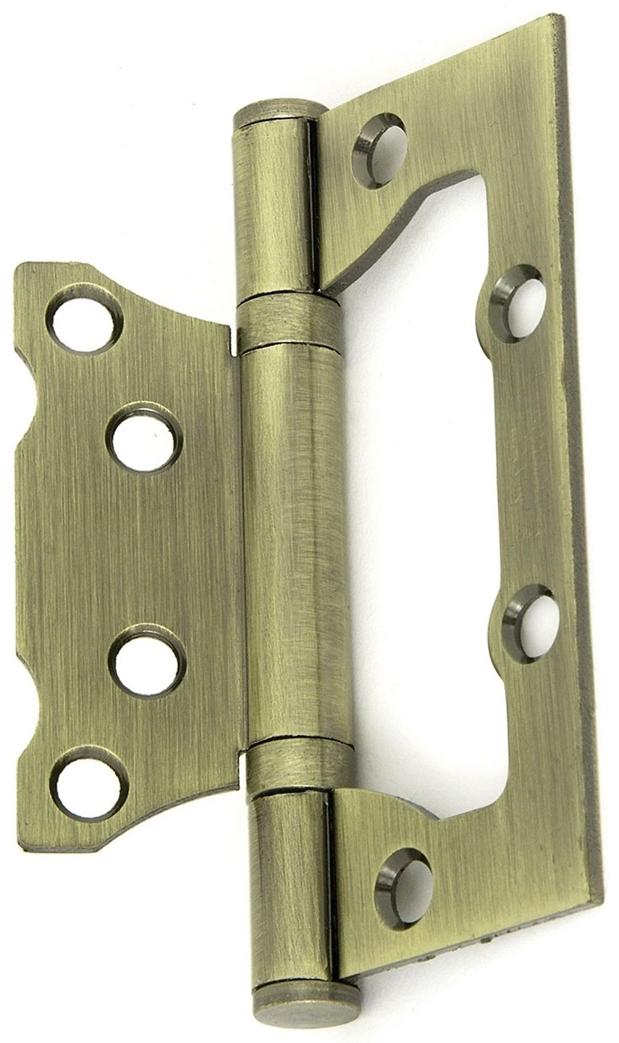 Дверная петля разъемная накладная ФАБРИКА ЗАМКОВ 100х75х2,5 мм античная бронза