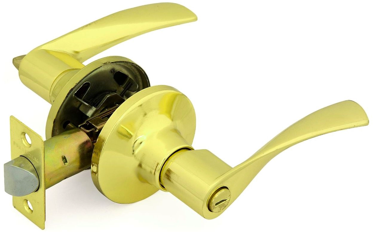 Дверная ручка-защелка PALLADIUM 3902 PB BK с фиксатором золото